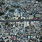 An aerial view of the houses in the neighborhood of Fort National in Port-au-Prince show how they are piled on top of one another -- one indication of the city's endemic poverty