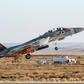An Israeli F-15 fighter jet takes off from Hatzerim airbase in the Negev desert on June 29, 2017