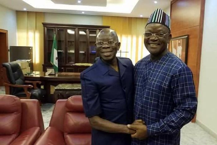 Oshiomhole and Ortom when the going was good.