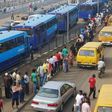 BRT buses at a terminal  in Lagos