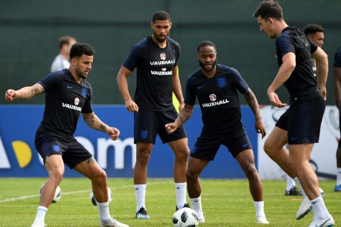 Chelsea's Ruben Loftus-Cheek (second left) backed England team-mate Raheem Sterling's (second right) stance on racist abuse