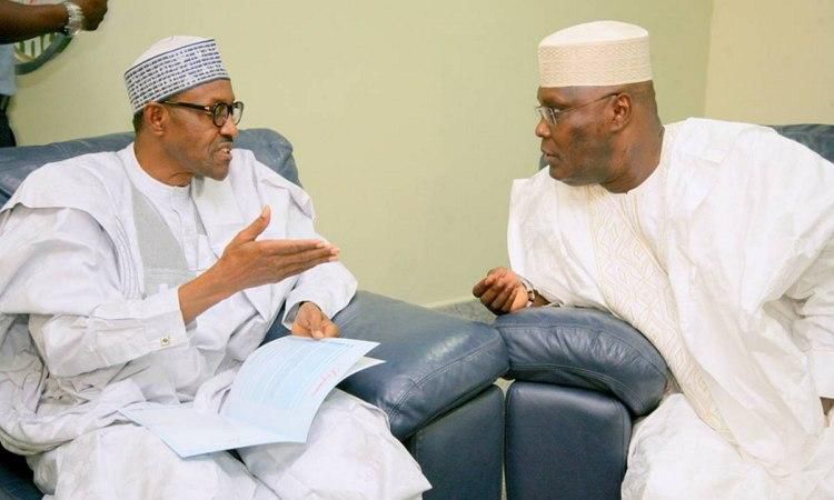 President Muhammadu Buhari with former vice president, Atiku Abubakar