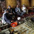 Members of an Iraqi clan gather inside a straw tent in the town of Mishkhab, south of Najaf on November 15, 2018