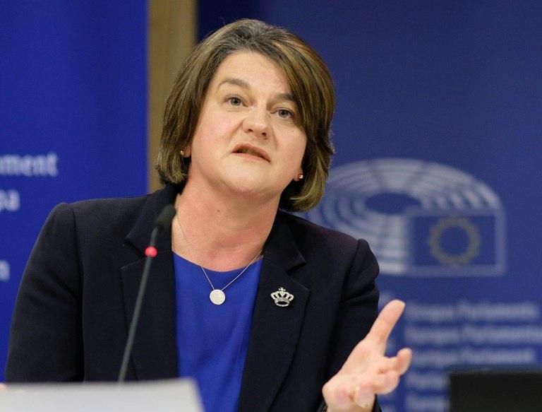 Arlene Foster, the leader of Northern Ireland's Democratic Unionist Party, upon which May depends for her majority