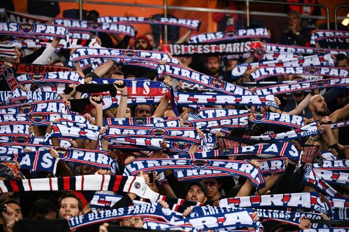Local government officials in Dijon said the fixture against the league champions will be played but no travelling Parisian fans (pictured October 2018) will be allowed into the Stade Gaston Gerard to watch the league leaders
