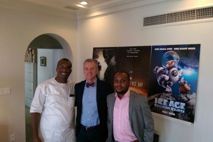 Kene Mkparu Group Managing Director/CEO Filmhouse Cinemas and FilmOne Distribution and Production, Paul Hanneman President Worldwide Theatrical Marketing and Distribution Twentieth Century Fox, Moses Babatope Group Executive Director/COO Filmhouse Cine...