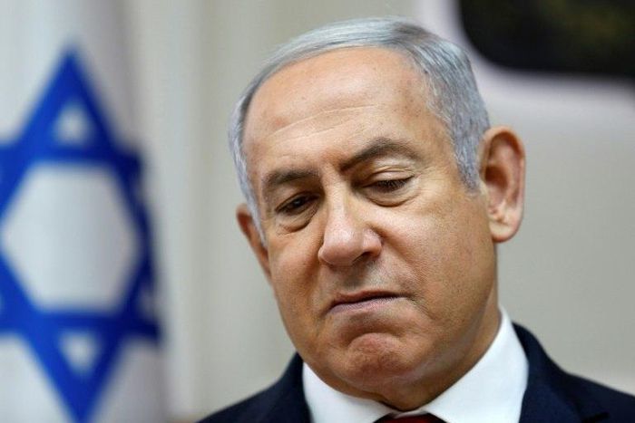 Israeli Prime Minister Benjamin Netanyahu attends the weekly cabinet meeting at his Jerusalem office on June 24, 2018