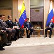 Russian President Vladimir Putin (5R) meets with his Venezuelan counterpart Nicolas Maduro (4L) at the Novo-Ogaryovo state residence outside Moscow on December 5, 2018