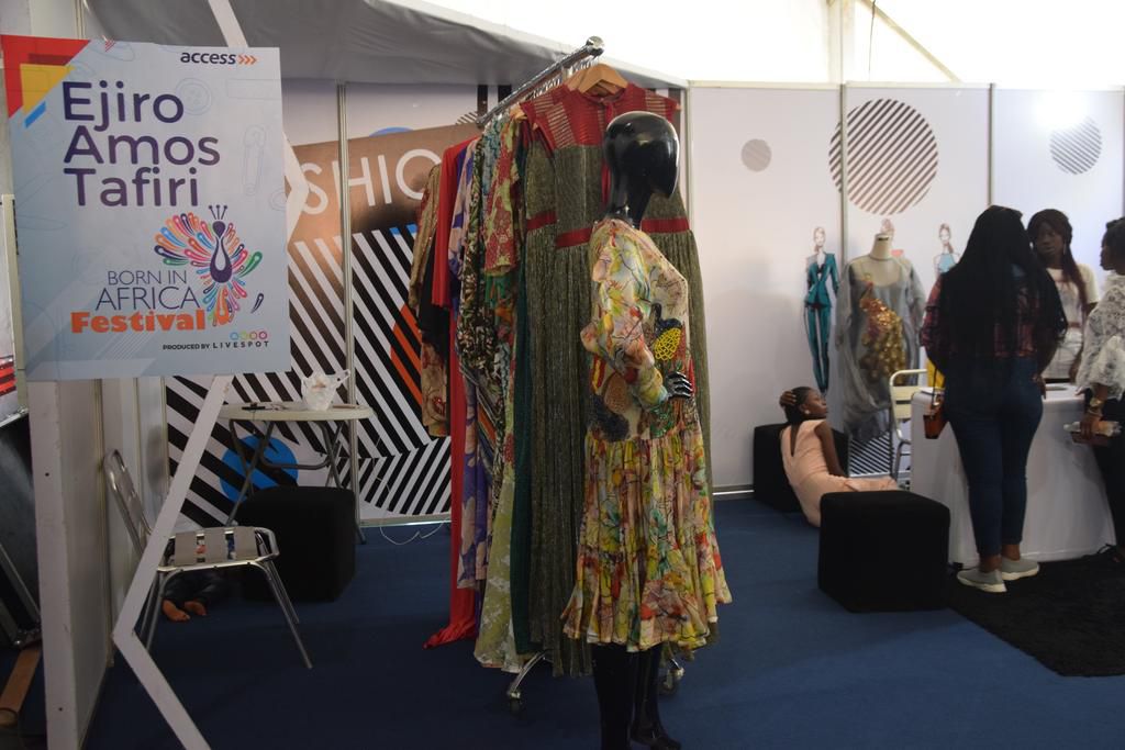 Ejiro Amos Tafiri’s exhibition stand at BAFEST Fashion Park