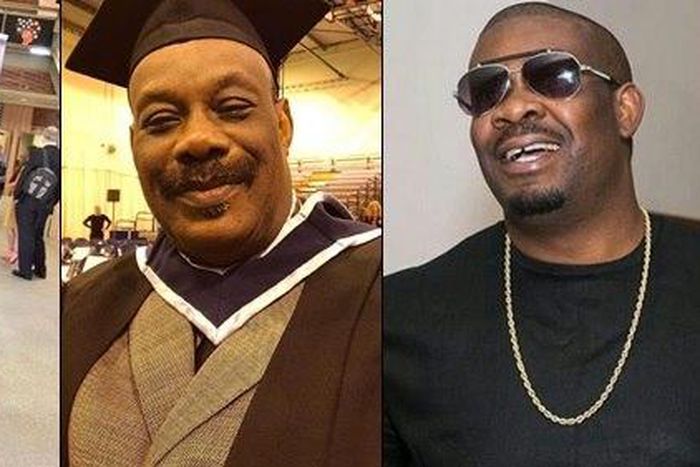 Don Jazzy's Dad, Collins Enebeli recently graduated from Dundalk Institute of Technology, Ireland.