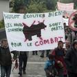 A protest by shepherds in Pau, southwest France, this year against the reintroduction of bears in the Pyrenees mountains