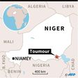 Map locating village of Toumour in Niger, where a French drilling company camp was attacked