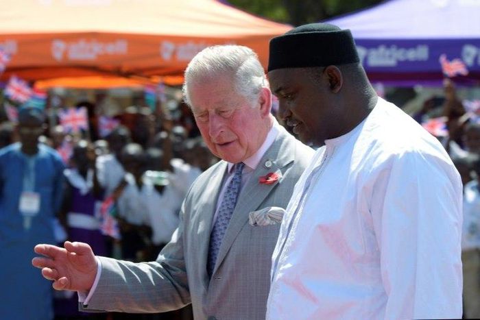 Prince Charles's arrival in the Gambia was the first royal visit since the 2017 ousting of President Yahya Jammeh who withdrew from the Commonwealth and threatened to change the country’s official language from English
