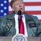 US President Donald Trump speaks to US troops at the Al-Asad Air Base during a surprise trip to in Iraq on December 26, 2018