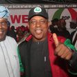 Atiku Abubakar with PDP chairman, Uche Secondus