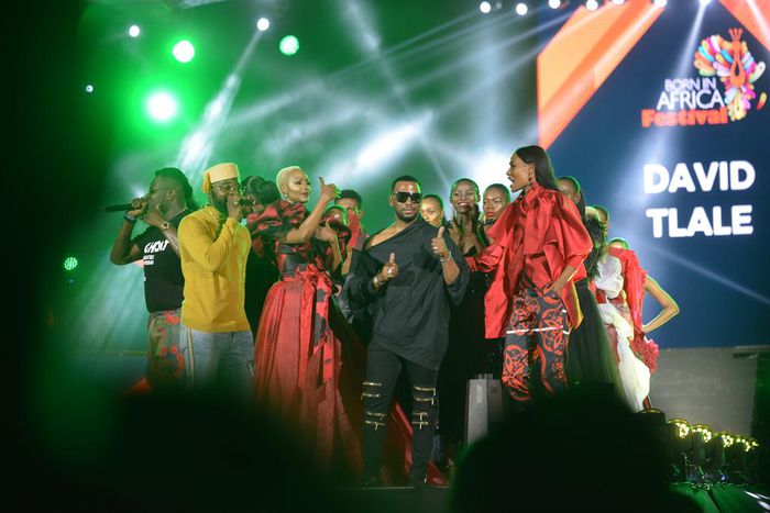 David Tlale showcases his collection as Falz performs