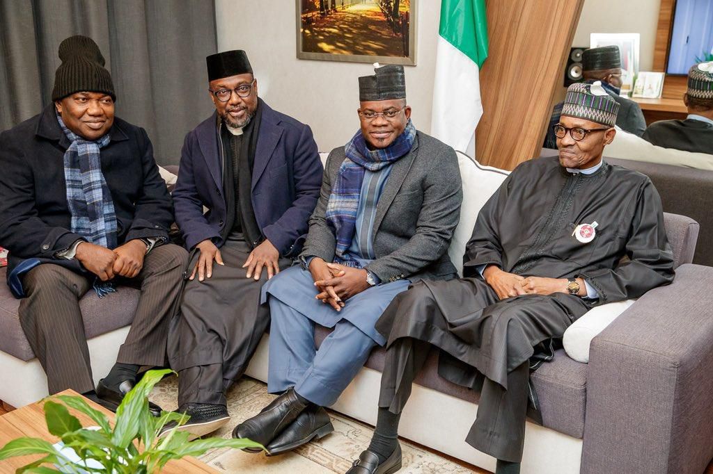 President Buhari is accompanied to Poland by some state governors