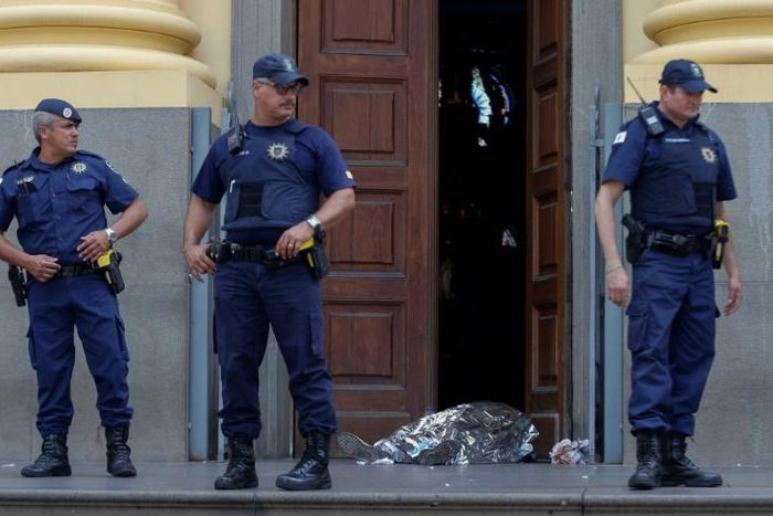 The shooting happened as mass was going on in the cathedral in the center of Campinas