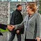British Prime Minister Theresa May (left) meets German Chancellor Angela Merkel in Berlin as she tries to muster EU help in getting her Brexit deal through a hostile Parliament in London