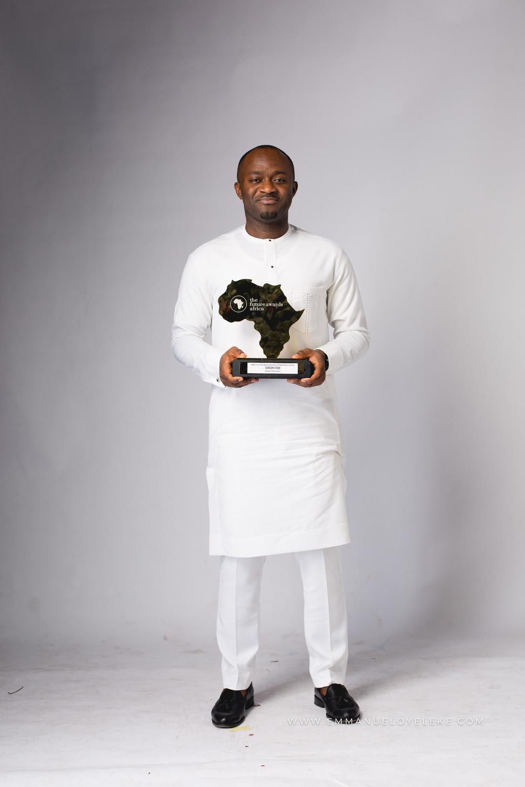 Winner Prize for #TFAA2018 Young Person of the Year, Samson Itodo