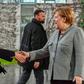 British Prime Minister Theresa May (left) meets German Chancellor Angela Merkel in Berlin as she tries to muster EU help in getting her Brexit deal through a hostile Parliament in London