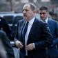 Disgraced Hollywood movie mogul Harvey Weinstein, who is facing charges of sexual assault, arrives for a court hearing