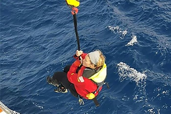 British yachtswoman Susie Goodall was winched aboard the Hong Kong-flagged vessel Tian Fu on December 7, 2018