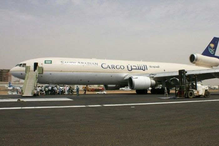 Two planes had landed within seconds of each other on the runway at Khartoum airport (pictured 2009) when the accident occurred