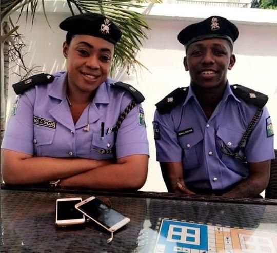 Small Doctor with the top police officer, Dolapo Badmus