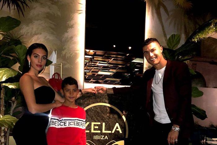 Cristiano Ronaldo Georgina Rodriguez and Cristiano Ronaldo Jr