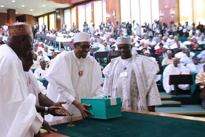President Muhammadu Buhari presenting the 2018 budget to the National Assembly