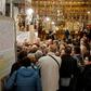 A group of tourists and pilgrims visit the Church of the Nativity, the place where Jesus is said to have been born, in the Biblical West Bank town of Bethlehem