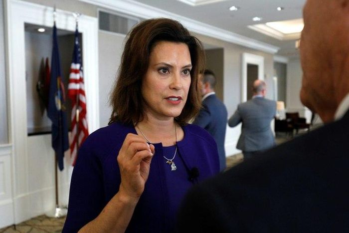 Michigan state Republicans have approved a bill to limit the ability of Democratic governor-elect Gretchen Whitmer (pictured August 2018) to tighten environmental rules and other state regulations, sparking protests