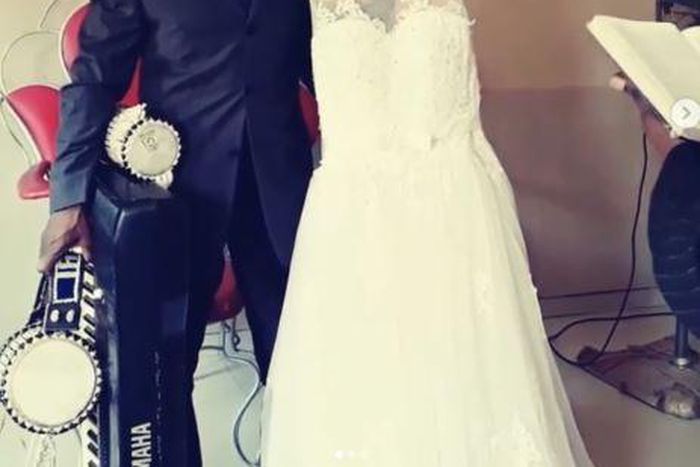 Harri Best, as he officially marries his guitar in Lagos