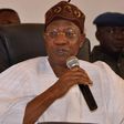 The Minister of Information and Culture, Alhaji Lai Mohammed at a press conference