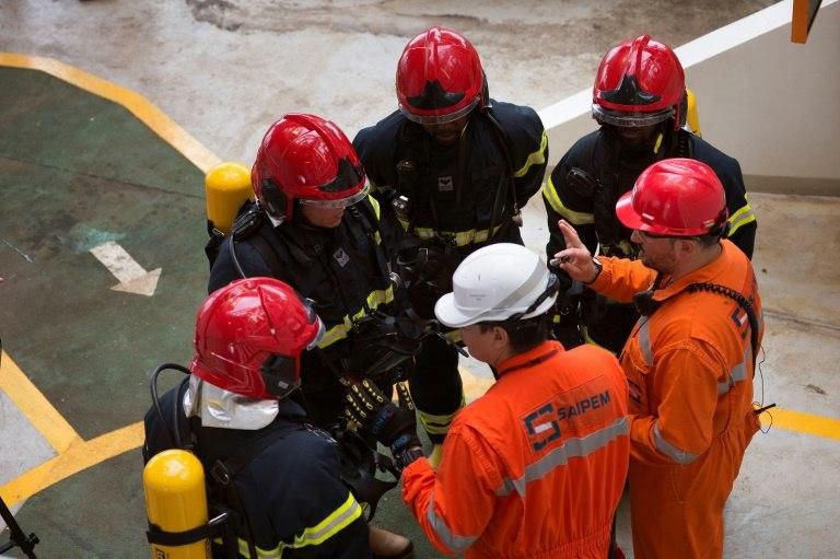 The ship is an oil tanker converted into a FPSO (floating production, storage and offloading) vessel, which pumps oil from deep under the seabed into its vast holds