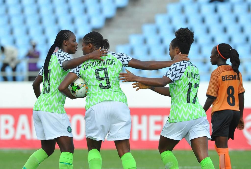 Asisat Oshoala, Desire Oparanozie and Francisca Ordega