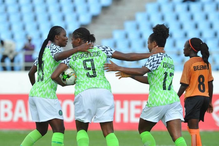 Asisat Oshoala, Desire Oparanozie and Francisca Ordega