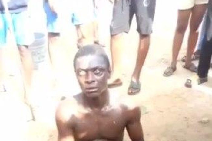 The members of a community in Delta State have drilled a man about his operation collecting used sanitary pads.