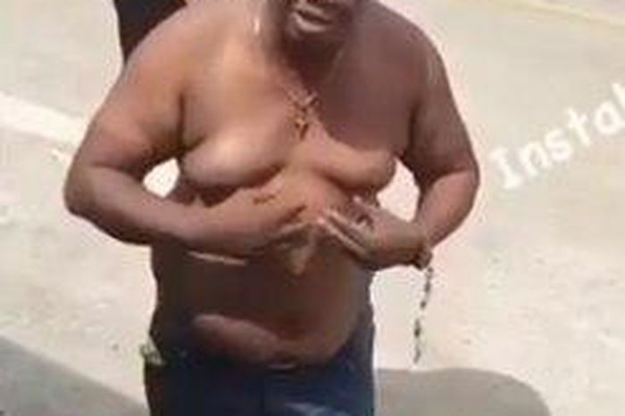 A man desperately searched for forgiveness for hitting a woman but he did not seem to get any.