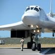 A Russian Tupolev Tu-160 strategic long-range heavy supersonic bomber aircraft after landing at Maiquetia International Airport, just north of Caracas