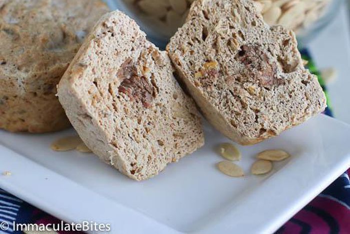 Cameroonian Egusi pudding cake