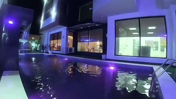 The pool section of the mansion