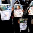 Yemeni women demand the reopening of Sanaa's airport to obtain medical aid on December 10, 2018