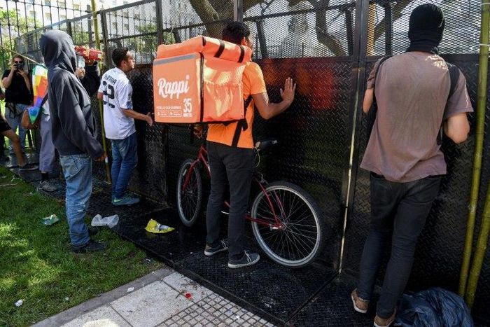 Protesters gathered outside Argentina's lower house as senators debated an austerity budget