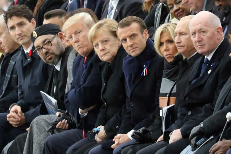 Around 70 leaders including US and Russian Presidents Donald Trump and Vladimir Putin marked the centenary of the 1918 Armistice in Paris