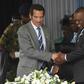 Masisi, right, took power in April when Khama, left, stepped aside after serving the maximum 10 years in office