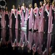 Contestants pose for a picture during a rehearsal for the Miss Venezuela beauty contest, in Caracas, Venezuela on December 11, 2018