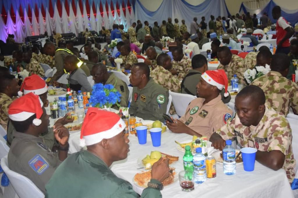 Airforce chief celebrates Christmas with troops fighting Boko Haram in Maiduguri