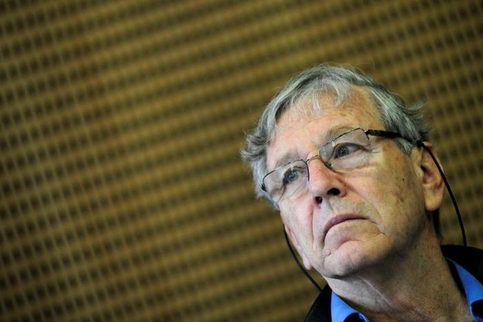 Israeli writer Amos Oz pictured on April 23, 2010 in Budapest
